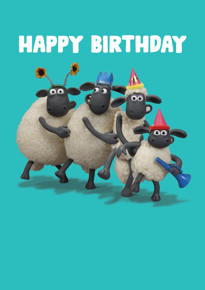 Shaun the Sheep Happy Birthday Conga Greetings Card